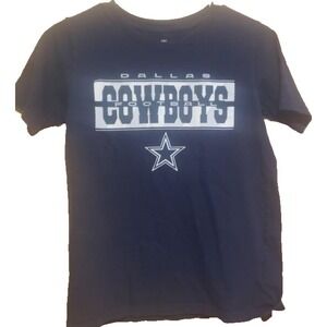 Dallas‎ Cowboys Vintage Lee Sports Blue T Shirt NFL Youth size 10-12 EUC
